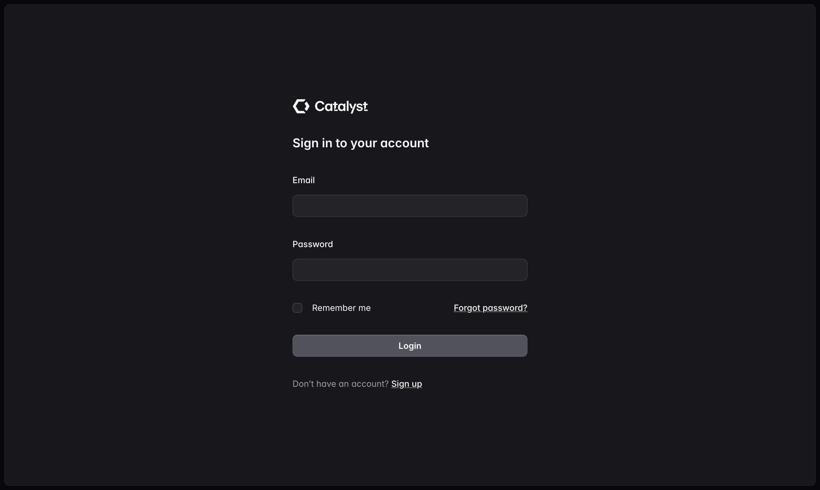 Login page demo