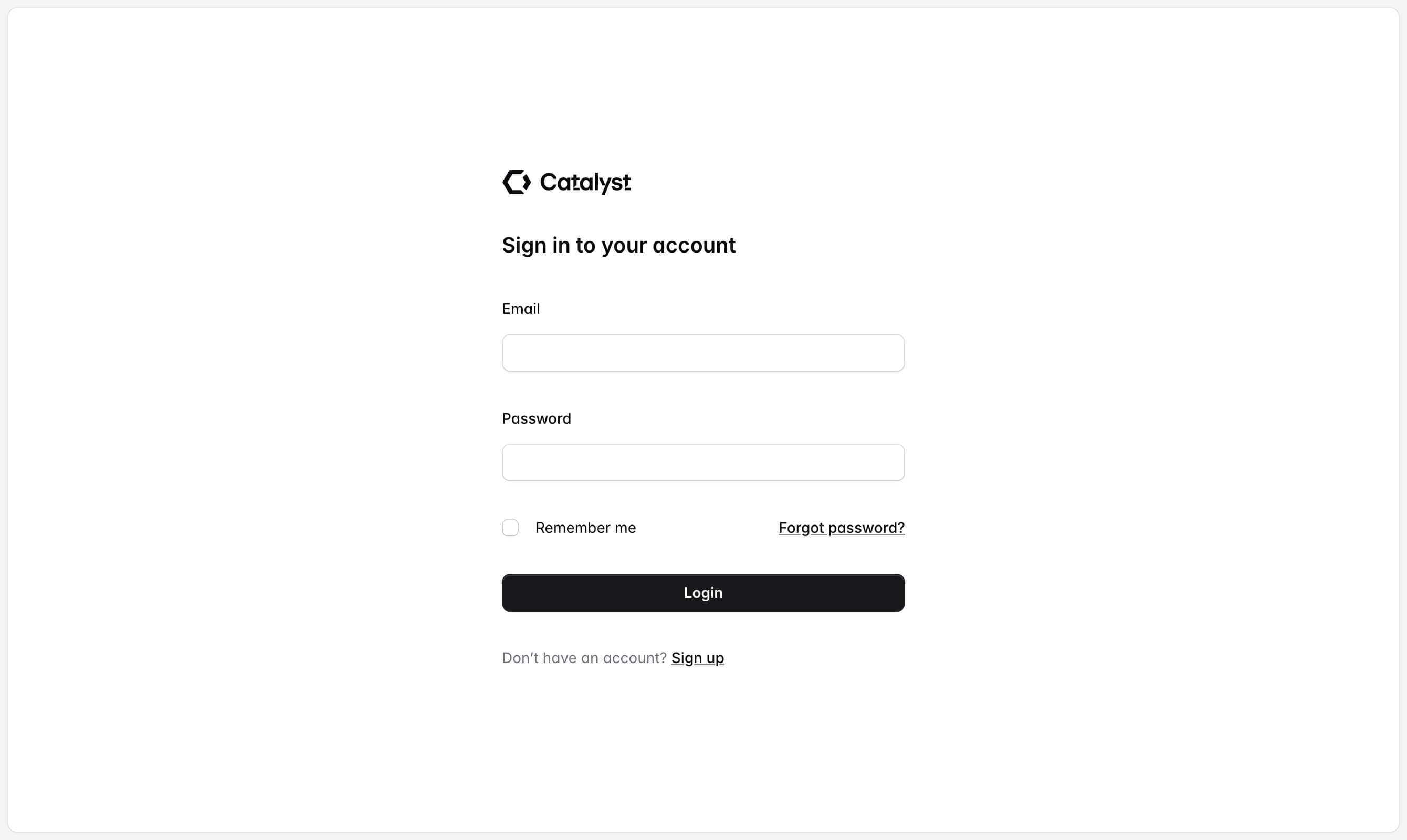 Login page demo
